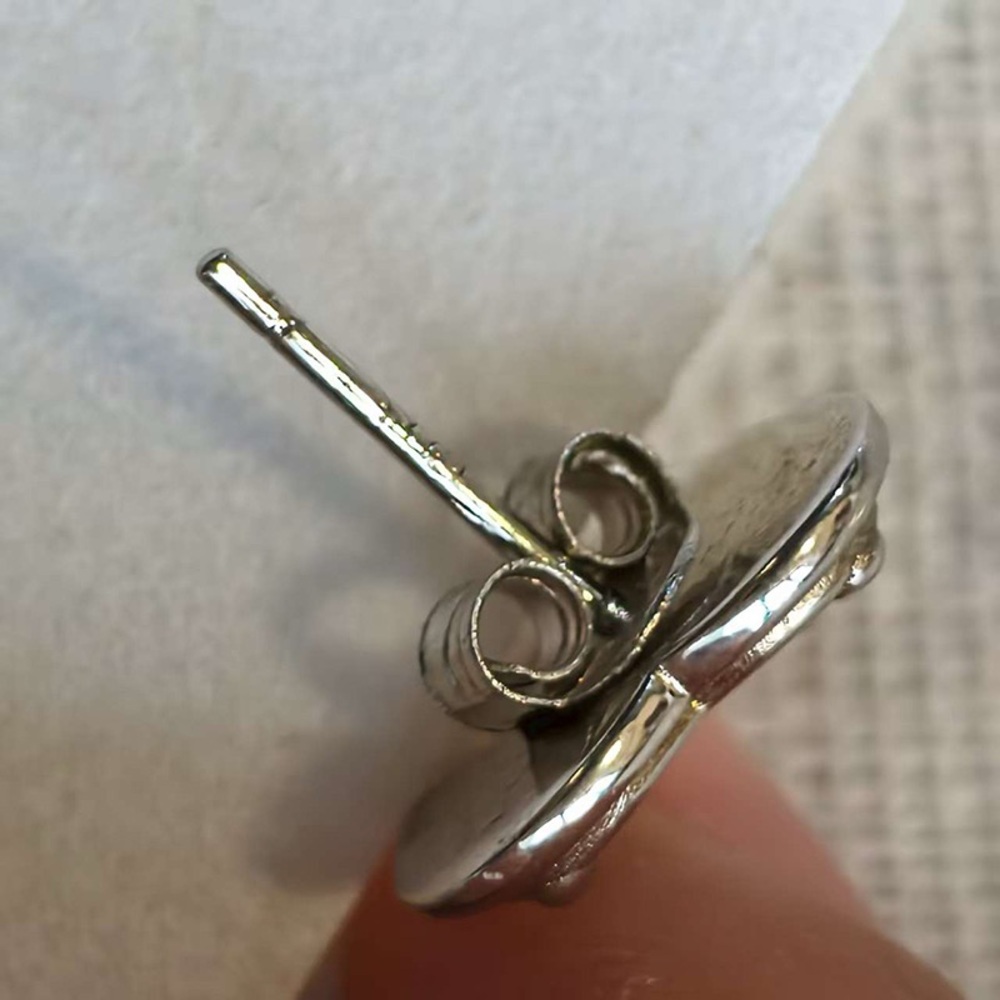 Tiffany & Co. Sterling Silver Love Studs Earrings - Picture 6 of 7